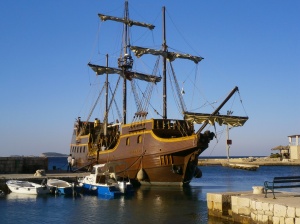 The pirate galleon Tirena that sails the waters of the Dalmatia Coast